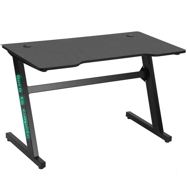 Γραφείο Gaming με Φώτα LED RGB και Mouse Pad 120 x 60 x 73 cm Μαύρο...