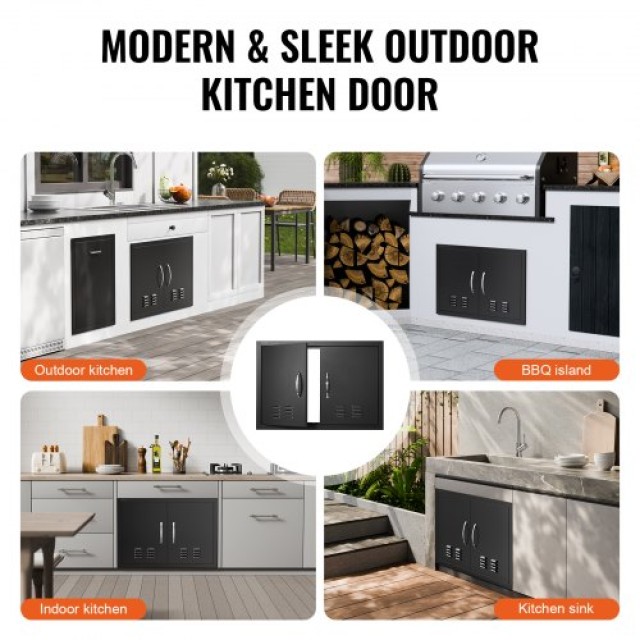 Πόρτα BBQ VEVOR 762x533 mm Διπλή Εξωτερική Κουζίνα  SMMBSCJMHS30RL2...