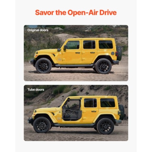 VEVOR Πόρτες Σωληνωτές 2-Θυρών για Jeep Wrangler JK 2007-2018 JPCGM2M0718J7OUX8V0