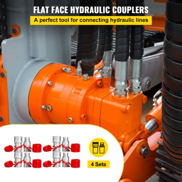 Υδραυλικός Ταχυσύνδεσμος VEVOR 1/2 NPT (4 Ζεύγη)  YYJT1/2YYKSJT04D1V0