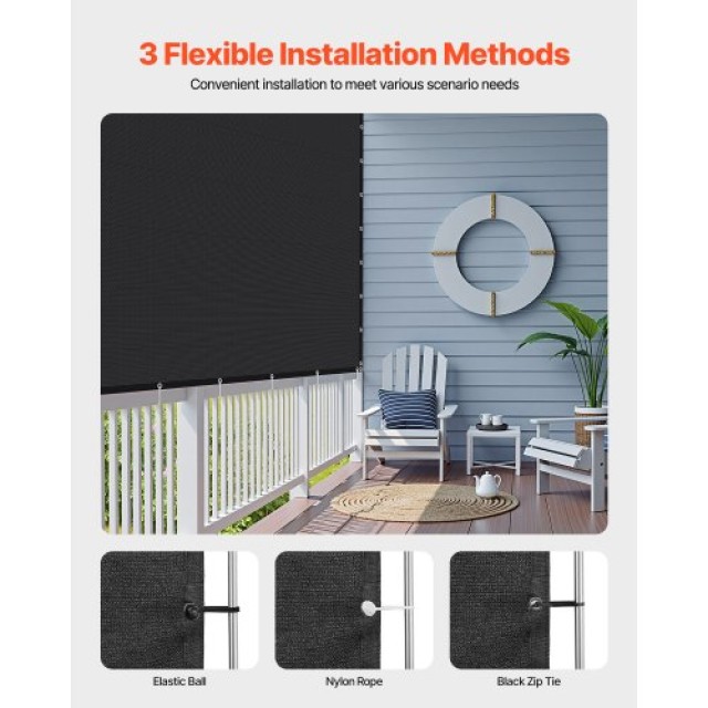 VEVOR Σκίαστρο 90% 8x12 ft για Κήπο (Μαύρο) JBZGB185GSM9ILJLT001V0