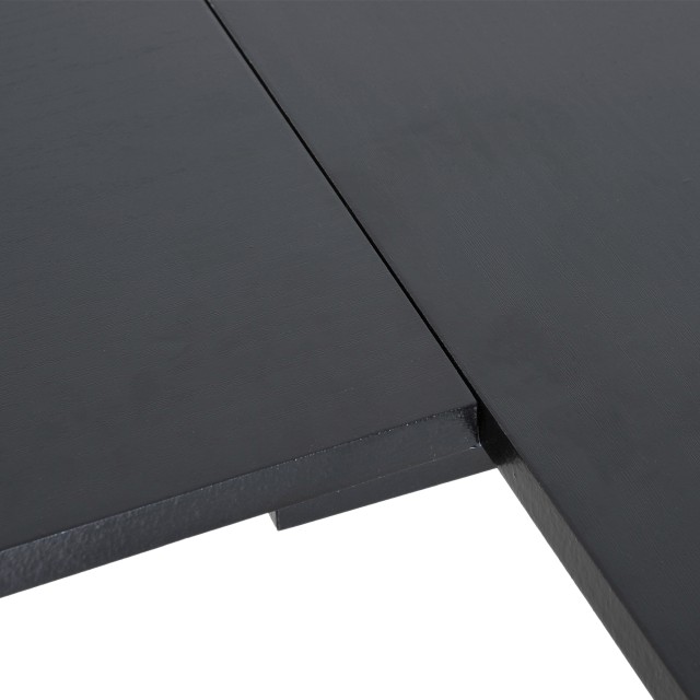 Γωνιακό γραφείο HomCom σε ξύλο, μαύρο, 155x130x76cm A2-0081