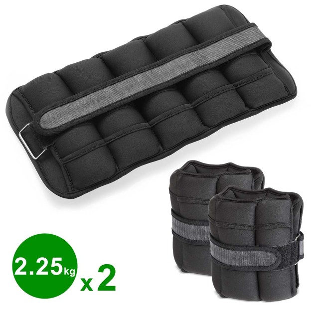 BAKAJI Σετ 2 Βάρη Καρπών και Αστραγάλων 2,25 kg Προπόνηση Γυμναστήρ...