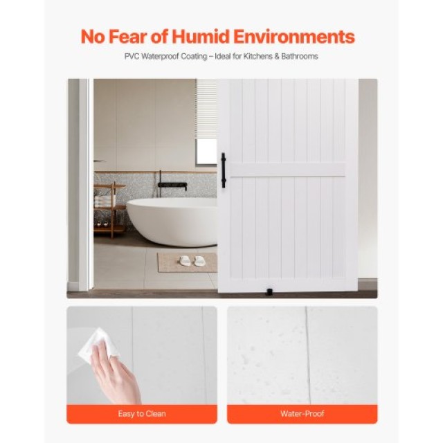 VEVOR Συρόμενη Πόρτα Αχυρώνα με Κιτ Συναρμολόγησης MDF 1219 x 2134m... VEVOR Συρόμενη Πόρτα Αχυρώνα με Κιτ Συναρμολόγησης MDF 1219 x 2134m...