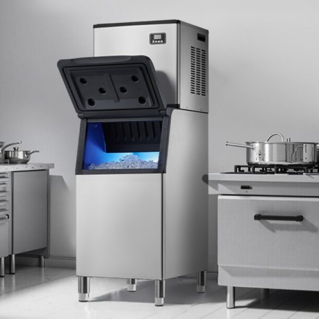 VEVOR Επαγγελματική Παγομηχανή 550LBS/24H με 300LBS Κάδο & Αυτόματο...