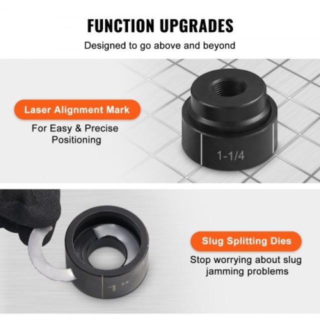 VEVOR Σετ Υδραυλικής Διάτρησης 15 Τόνων με 10 Καλούπια (1/2-4)  SD1...