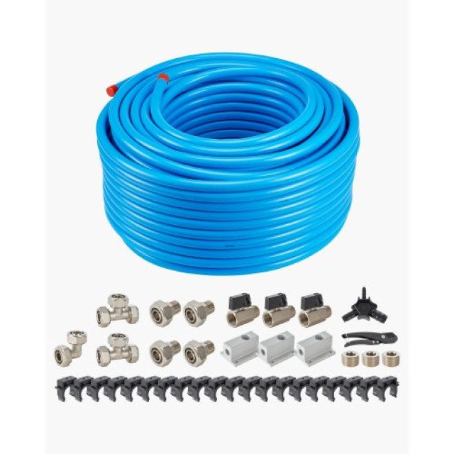 VEVOR  Σύστημα Αεροσυμπιεστή 3/4 x 300FT HDPE/Αλουμίνιο Μπλε  YSKQG...