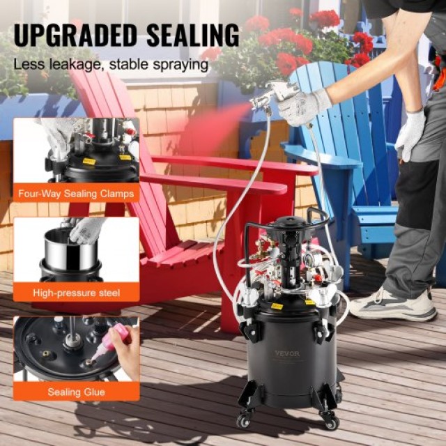 Δοχείο Βαφής VEVOR 10L με Αυτόματη Ανάδευση 70 psi  PQYLGZDXOX10JBIGIV0