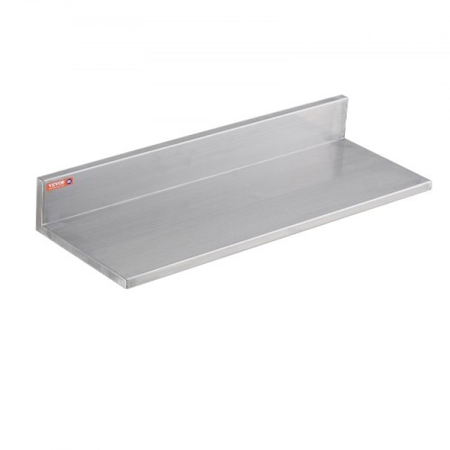 Ράφι Ανοξείδωτο VEVOR 8.6 x 24, Επιτοίχιο με Πλάτη, 20kg Φορτίο, Επαγγελματικό για Εστιατόριο, Κουζίνα, Μπαρ, Σπίτι, Ξενοδοχείο  BGSCTTLL86242HBE0V0