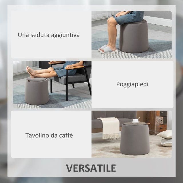 HOMCOM 2 σε 1 Velvet Storage Ottoman Convertible σε Τραπεζάκι Σαλον...