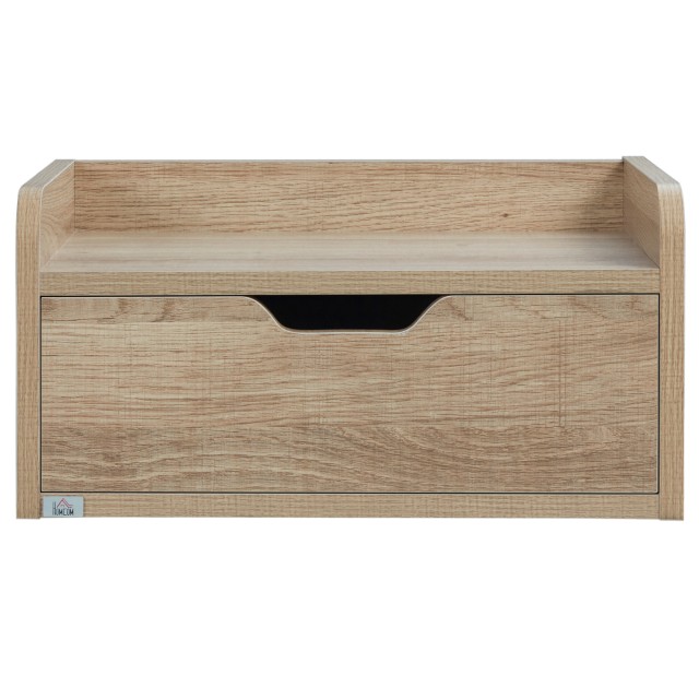 Σετ Κρεμαστά Ξύλινα Κομοδίνα 40 x 30 x 19.5 cm 2 τμχ Χρώματος Καφέ Ανοιχτό HOMCOM 831-629V00ND