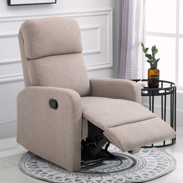 HOMCOM Relax Πολυθρόνα Ανακλινόμενη έως 168° με Υποπόδιο, 66x83x107 cm, Γκρι 833-523V02GY