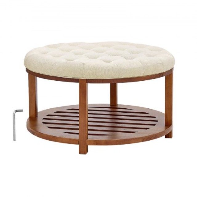 VEVOR Στρογγυλό Λινό Σκαμπό/Τραπέζι με Ράφι, 81 cm BYJDYXWSJKFSU67U...