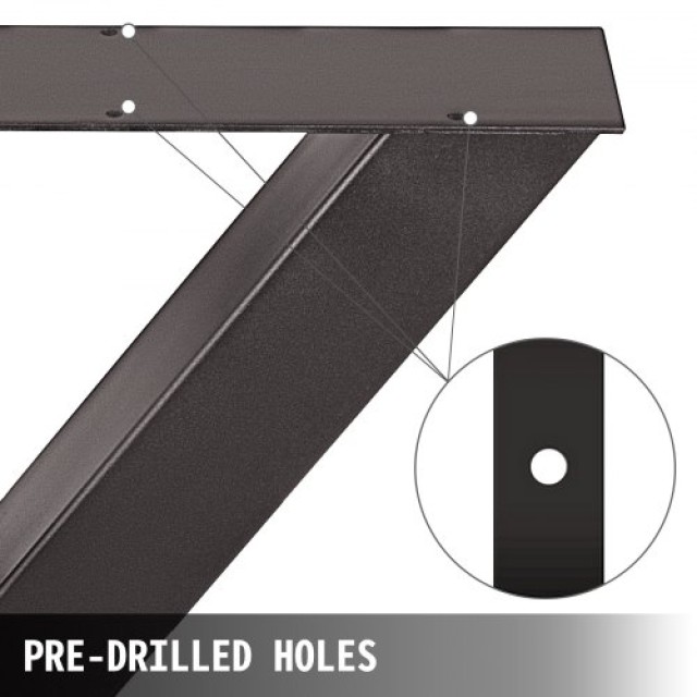 VEVOR  Μεταλλικά Πόδια Τραπεζιού 72x60 εκ. X-Frame Ατσάλινα Πόδια για Καφέ/Γραφείο/Μπαρ ZTCX720X600MM0001V0