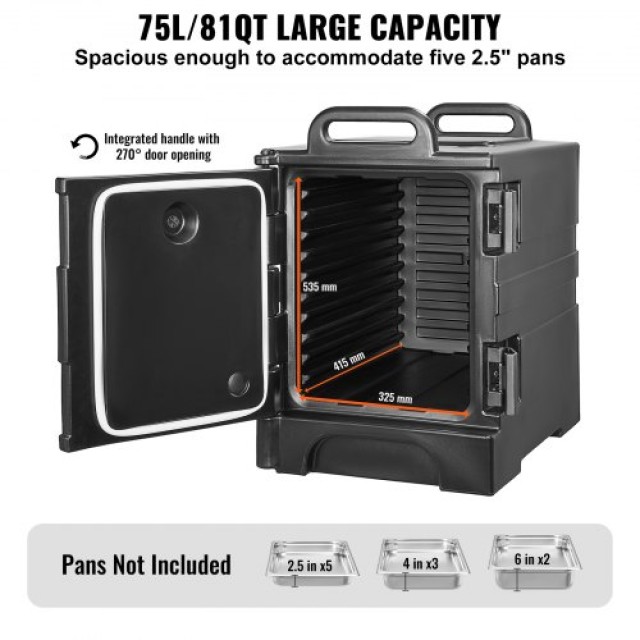 VEVOR  Στοιβαζόμενος Θερμομονωτικός Φορέας Φαγητού 81QT για Κέτεριν... VEVOR  Στοιβαζόμενος Θερμομονωτικός Φορέας Φαγητού 81QT για Κέτεριν...