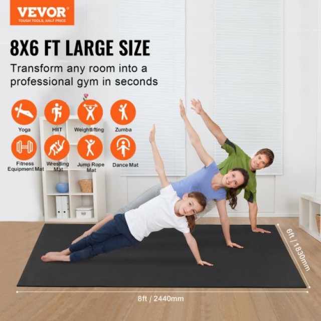 VEVOR Στρώμα Γυμναστικής Αντιολισθητικό (8x6ft)  DXYJD6YC8YC0B74WBV0