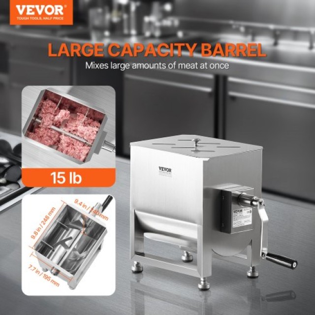VEVOR Αναμεικτήρας Κρέατος 15L Ασημί για Λουκάνικα SYRLJBJBKQXKXAJI...