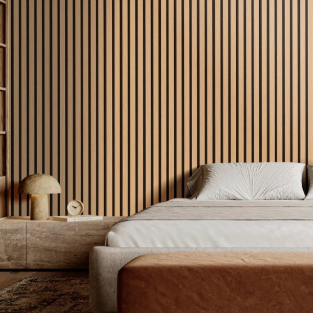 VEVOR  Ξύλινα Ακουστικά Πάνελ 20x240cm για Μοντέρνα Διακόσμηση Τοίχου Ανοιχτό Δρυς FHXWBTQBQXMLJP625V0