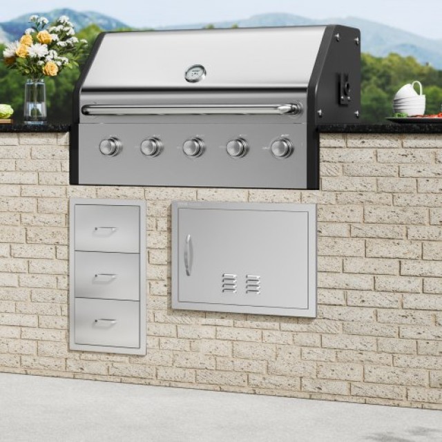 Πόρτα BBQ VEVOR 610x432mm Ανοξείδωτη για Εξωτερική Κουζίνα  DMMBSCJMYS24NIM7FV0