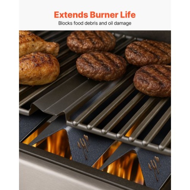 VEVOR Μπάρες Γεύσης 39cm για Weber Spirit 200 Series, Σετ 3 τεμαχίω...