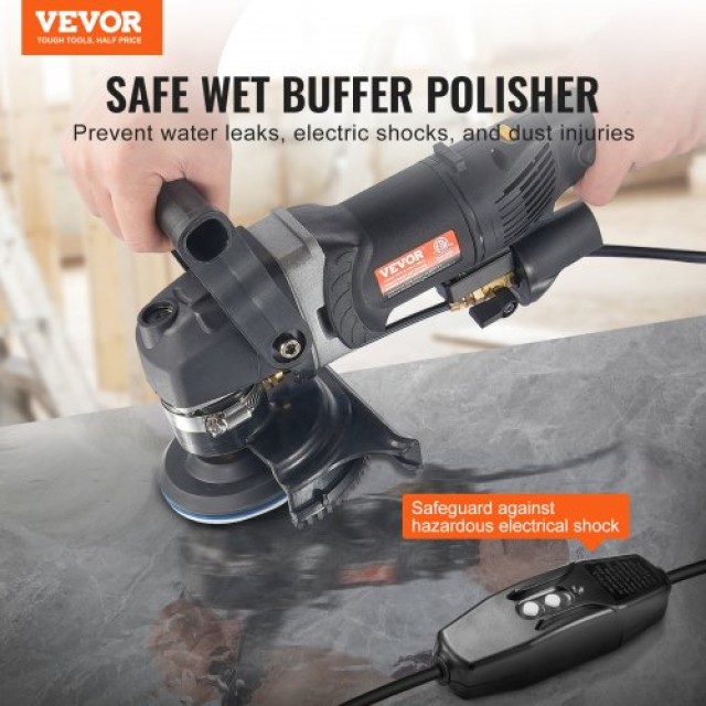 VEVOR Ηλεκτρικός Γυαλιστής Πέτρας 800W 4 με 6 Ταχύτητες & 7 Δίσκους  DDSSPGJTZYPJQ91Y0V2
