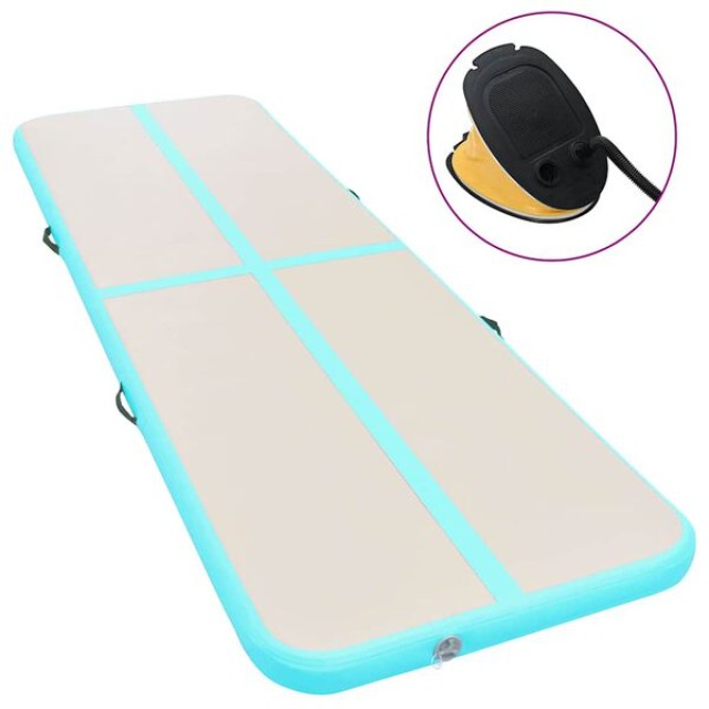 vidaXL Στρώμα Ενόργανης Φουσκωτό Πράσινο 300x100x10 εκ. PVC με Τρόμ... vidaXL Στρώμα Ενόργανης Φουσκωτό Πράσινο 300x100x10 εκ. PVC με Τρόμ...