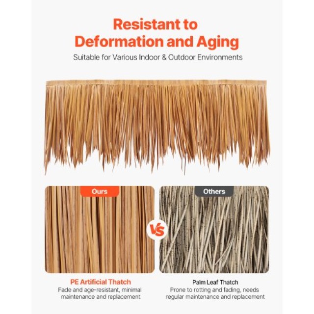 VEVOR Τεχνητή Στέγη Θάτς 1.6x16.4 ft Μεξικάνικη Τίκι Καλύβα Χορτάρι... VEVOR Τεχνητή Στέγη Θάτς 1.6x16.4 ft Μεξικάνικη Τίκι Καλύβα Χορτάρι...