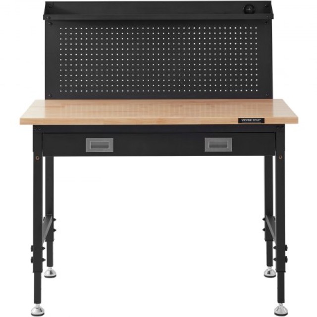 VEVOR  Πολυλειτουργικός Ξύλινος Πάγκος 48x24 με Πίνακα & Πρίζες  DGBG48X24INCHD1NXV2