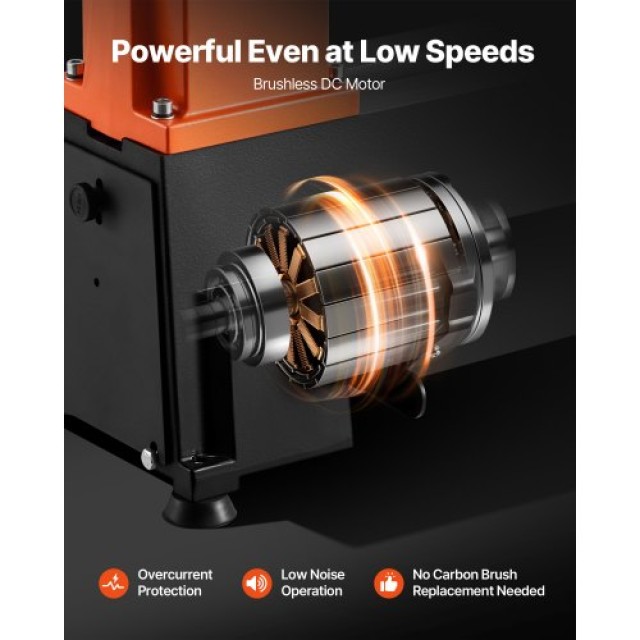 VEVOR Τορνός Ξύλου 1 HP 12x18 in με Μεταβλητή Ταχύτητα TSMGCC24K1HP...