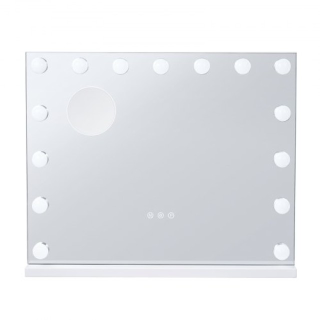 VEVOR  Καθρέφτης Μακιγιάζ Hollywood με Φώτα και USB 22.8x18.1 ιντσώ...