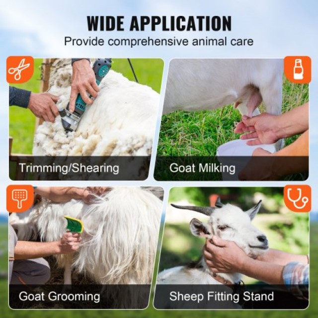 Βάση Κοπής Ζώων VEVOR για Κατσίκες με Ρυθμιζόμενο Κεφαλόδεσμο  SCXJ...