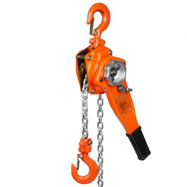 VEVOR Χειροκίνητος Αλυσοτροχός 3/4 Τόνου, 1650 lbs, 5 FT, G80 Χάλυβας, Διπλό Φρένο, 360° Γάντζος  CGSBHLH34T5FT94JLV0