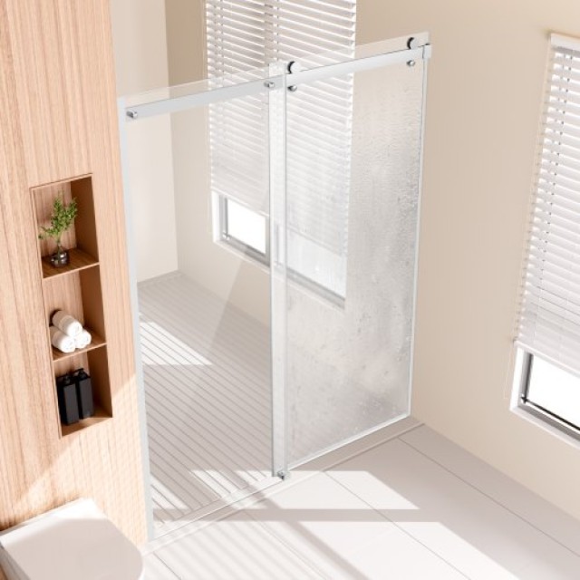 VEVOR  Πόρτα Ντουζιέρας Χωρίς Πλαίσιο 58-59 x 75 Σκληρυμένο Γυαλί 5/16 Χρώμιο  WBKSYMTLYSM8XN0RUV0