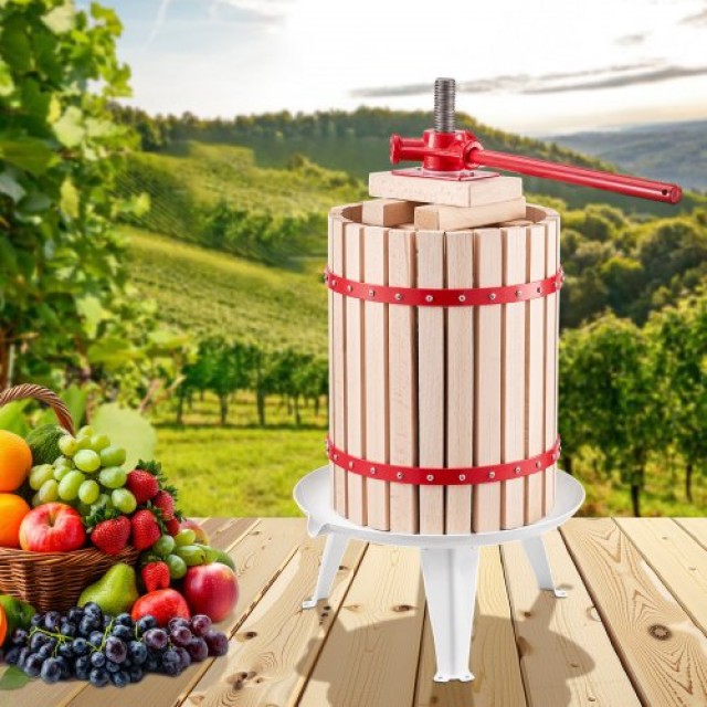 VEVOR Πρέσα Φρούτων Ξύλινο Καλάθι 18L για Παρασκευή Κρασιού GJYZJLSSM18LC9D1UV0
