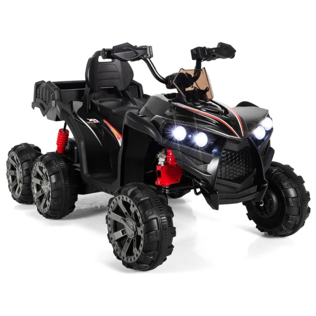 Costway  Παιδικό Quad με LED Φώτα, Μουσική και Επαναφορτιζόμενη Μπαταρία (12V, 10Ah) - Ιδανικό για Παιδιά 3+ Ετών TQ10031DE-BK