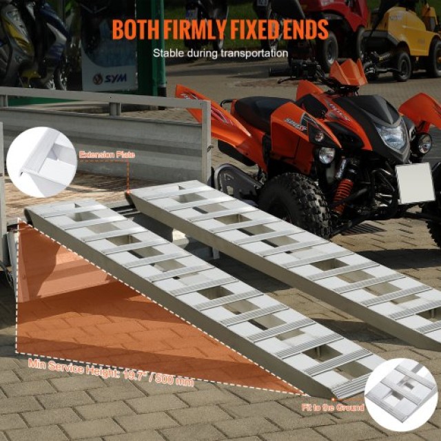VEVOR Αλουμινένιες Ράμπες 72 x 15 6000 LBS (Σετ 2)  LJSL72X15INCLGW...