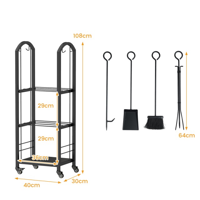 Costway 3-επίπεδη τροχήλατη βάση ξύλων για εσωτερική και εξωτερική ... Costway 3-επίπεδη τροχήλατη βάση ξύλων για εσωτερική και εξωτερική ...