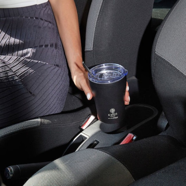 ESTIA Θερμική Κούπα Καφέ 350ml Save the Aegean Midnight Black 01-12083