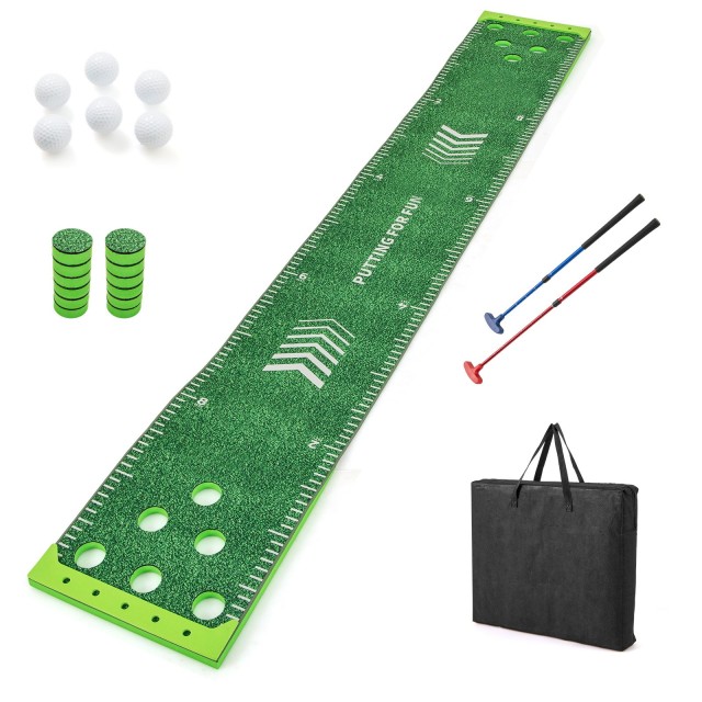 Costway Σετ Προπονητικής Γκολφ 332 cm με Ρυθμιζόμενους Σταυρούς & Μ...