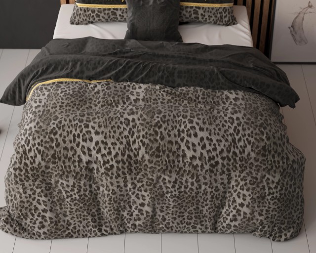 Παπλωματοθήκη  Elegance Eternal Love  200 x 220cm Χρώματος Μαύρο SLEEPTIME 8720578061426