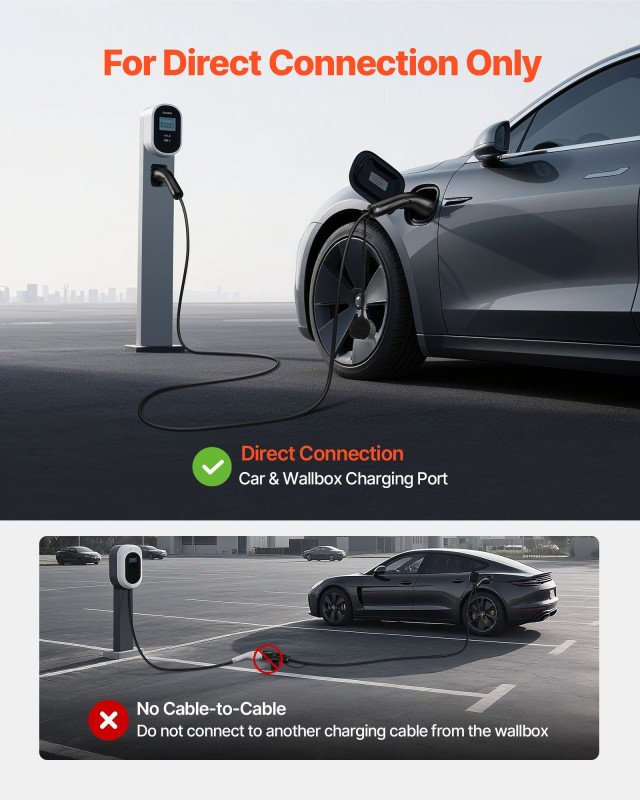 VEVOR Καλώδιο Προέκτασης Φόρτισης EV, 32Α, 10μ, Μέγιστη Ισχύς 22 kW...