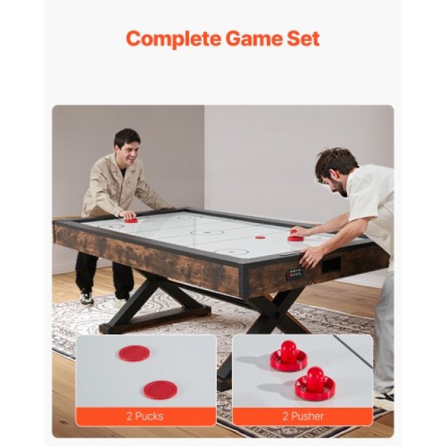 VEVOR 214 cm Τραπέζι Air Hockey με Ηλεκτρονικό Σκορ και Σπρωχτήρες DZJFKQQGQZ84BOCD4V2
