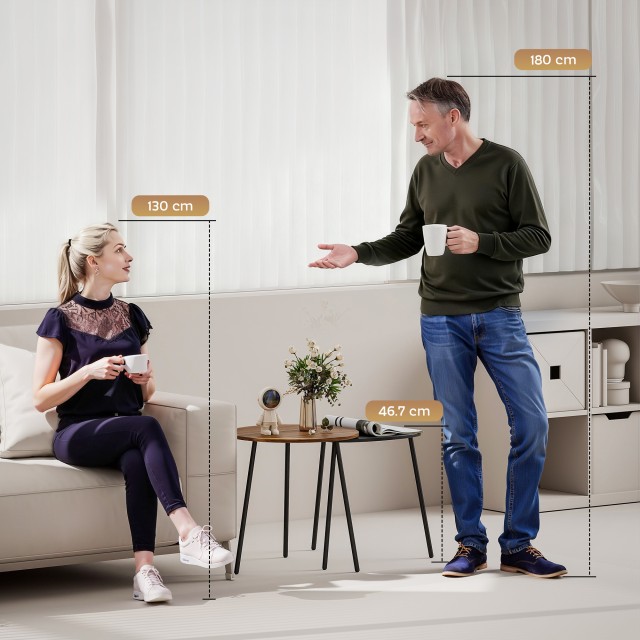 HOMCOM Σετ 2 Τραπεζάκια Σαλονιού Στοιβαζόμενα με Μεταλλικό Σκελετό ... HOMCOM Σετ 2 Τραπεζάκια Σαλονιού Στοιβαζόμενα με Μεταλλικό Σκελετό ...