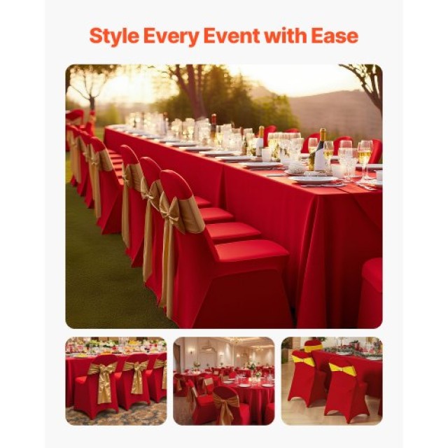 VEVOR Καλύμματα Καρέκλας για Γάμους και Εκδηλώσεις, Κόκκινα, 50 Τεμ... VEVOR Καλύμματα Καρέκλας για Γάμους και Εκδηλώσεις, Κόκκινα, 50 Τεμ...