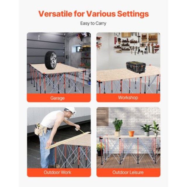 VEVOR Φορητή Πτυσσόμενη Εργαλειοθήκη 2455 x 1260 mm 2724 kg BXSGZTP...