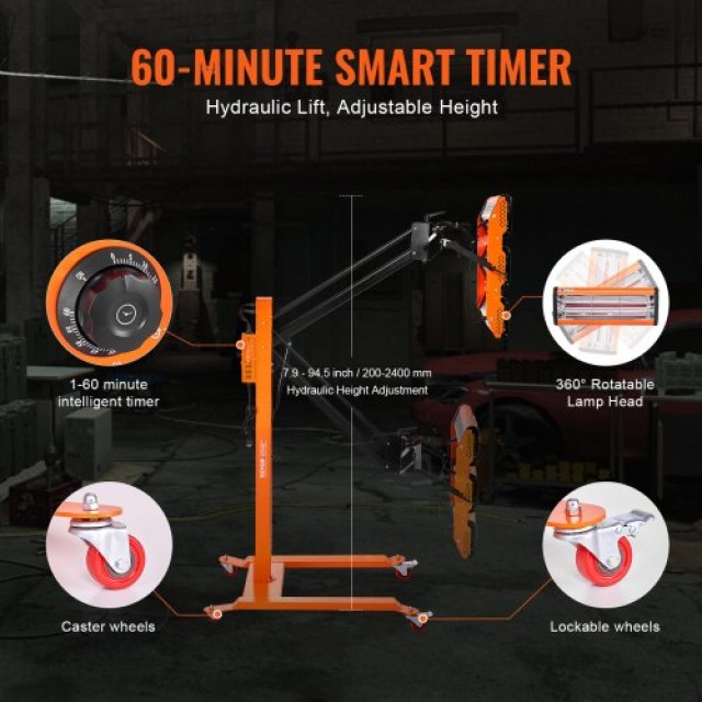 VEVOR 3300W Υπέρυθρη Λάμπα Βαφής Αυτοκινήτου  ZJSKQD3300WYH1N4GV2