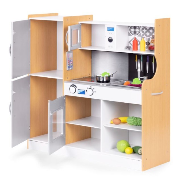 Παιδική Κουζίνα με Αξεσουάρ 90x31x90,3 cm Ecotoys TL053001