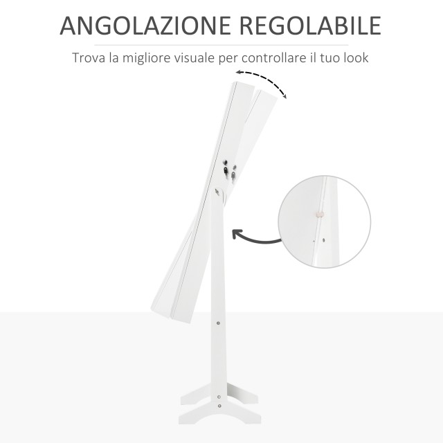 HOMCOM Ντουλάπι κοσμημάτων με καθρέφτη, κλειδαριά και διοργανωτή γι...