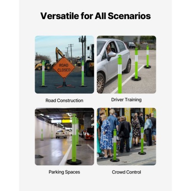 VEVOR Τρία Πακέτα Οριοδεικτών Κυκλοφορίας 1140 mm Πράσινα, Βάση με ... VEVOR Τρία Πακέτα Οριοδεικτών Κυκλοφορίας 1140 mm Πράσινα, Βάση με ...