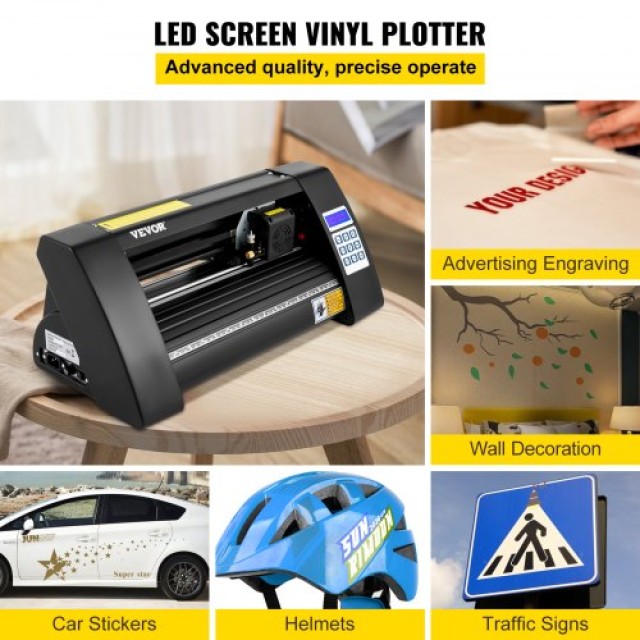 VEVOR Κοπτικό Βινυλίου 375mm με Οπτικό Μάτι και LED Οθόνη  KZJFLEXI...